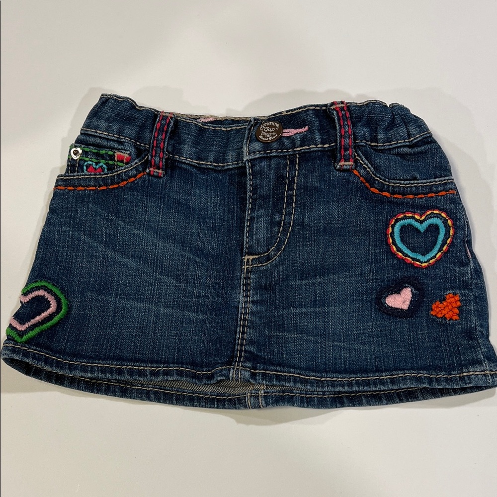 Baby gap - 18-24m,‎ Embroidered Denim Skirt